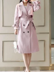 Windbreaker Women's Mid Length Version 2024 Spring Autumn Clothes New Trend College Wind Thin Coat Clothes Trenchcoat S-XXXL
