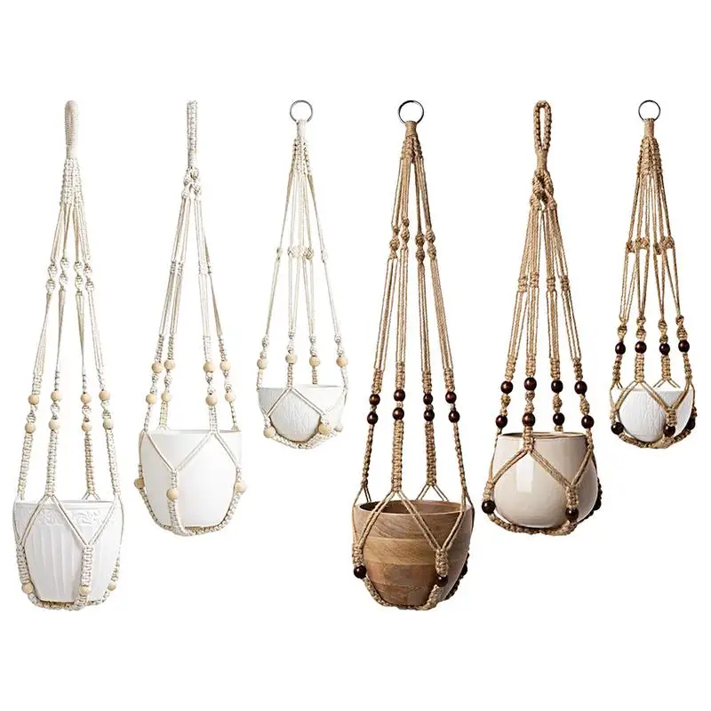 

Hanging Plant Handmade Macrame Plant Hanger Flower Pot Planter Hanger Wall Decor Courtyard Garden Hanging Planter Hanging Basket