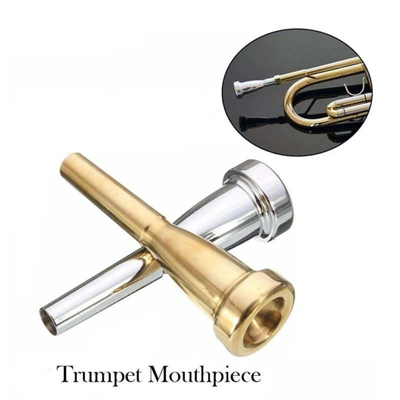 1Pcs Professional Trumpet Mouthpiece, Gold Plating Design, Exceptional Craftsmanship, Suitable For Advanced Players Two Colors