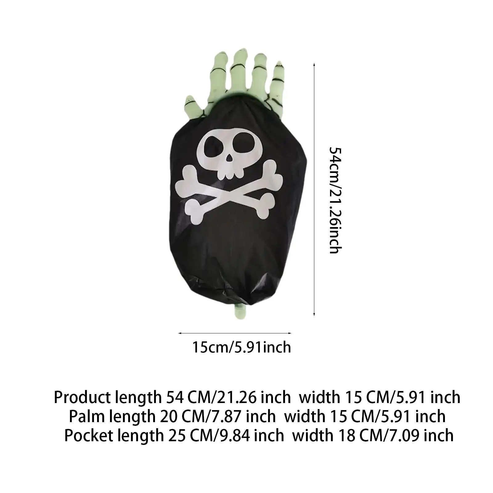 Halloween Bag for Trick or Treat Funny Snack Decorations Creative Design Gift Large Capacity Begging Bag Ghost Hand Candy Pouch