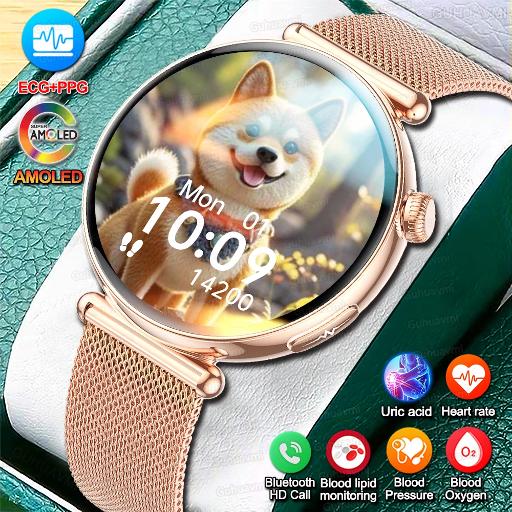 

Women Health Smart Watch ECG PPG Health tracking Watch AMOLED Screen BT Call Custom Watch face Blood oxygen Lady Smartwatch IP68
