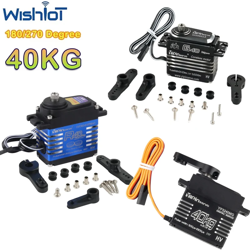 

40KG Metal Digital Servo Motor High Torque 180°/270° Angle-controlled Metal Gear Servos DIY Parts For RC Crawler/Car/Robot Model