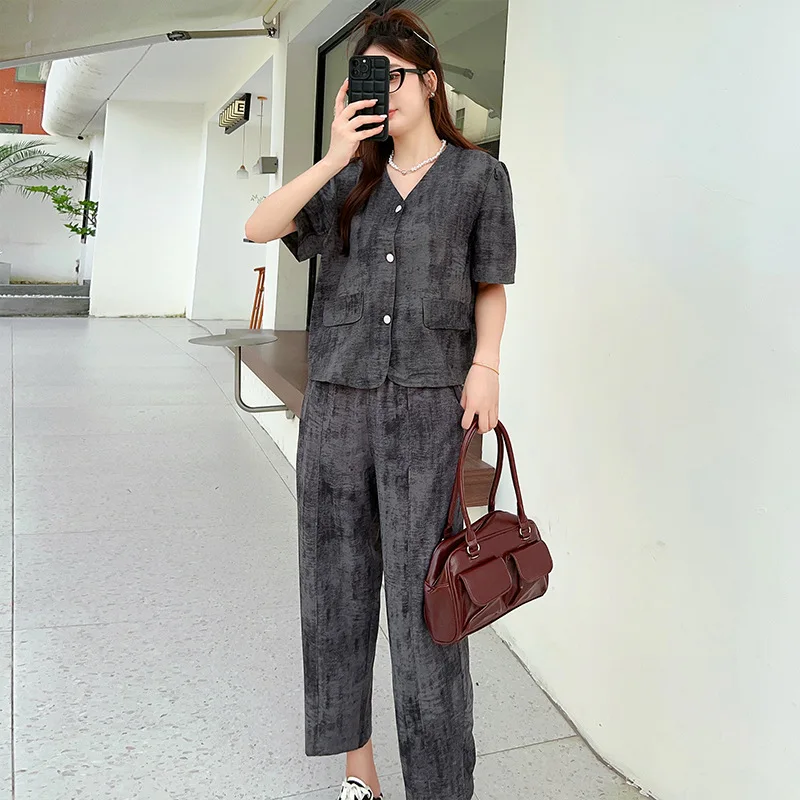 2024 Fashion Full Length Casual Pants for Women Pant Sets Tie Dye Pant Suits Pant Suits New Ywo Piece Set New Sale 여성여름옷