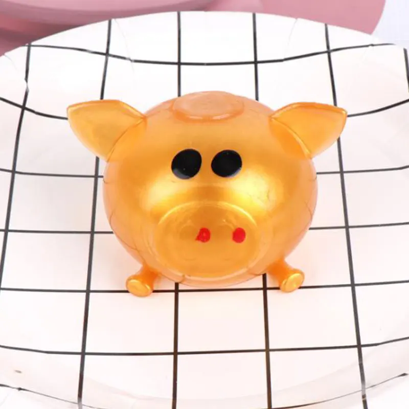 1Pcs Stress Decor Jello Pig Leuke Anti Stress Splat Water Varken Bal Vent Speelgoed Ontluchting Kleverige Squeeze Speelgoed kinderen Gags Speelgoed