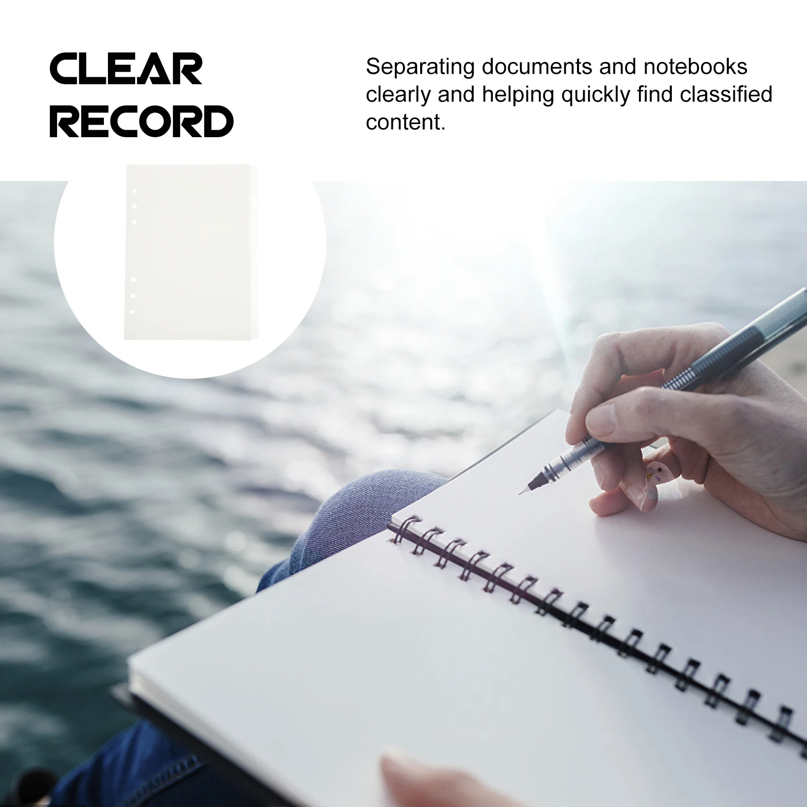 

12 Pcs PP Binder Separator Pages Index Cards Folder Dividers Tabs Translucent Tab Dividers Index Classified Labels Notebooks