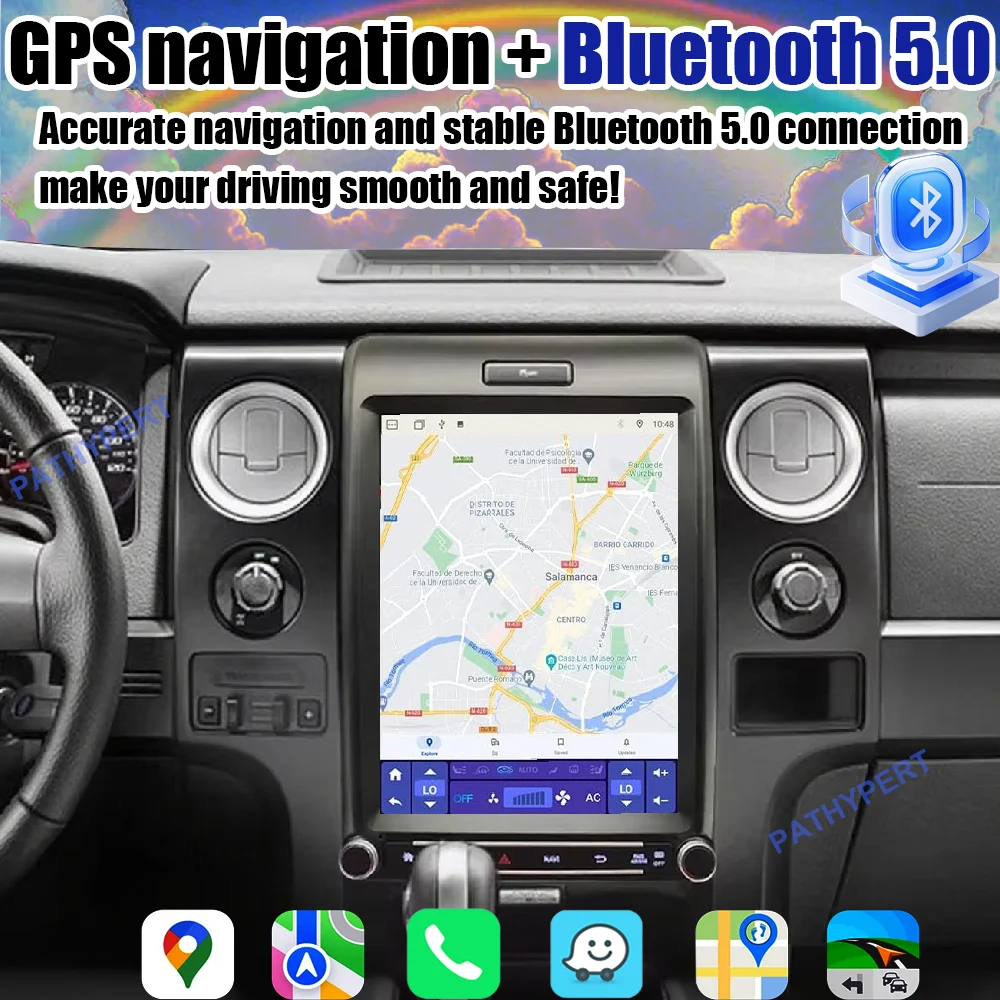 مشغل وسائط متعددة للسيارة فورد F150 2012-2016 بشاشة 12.1 بوصة بنظام أندرويد 15، مزود بخاصية كار بلاي، وستيريو، وبلوتوث، وراديو تلقائي، ونظام ملاحة جي بي إس، وشبكة واي فاي 4G #3