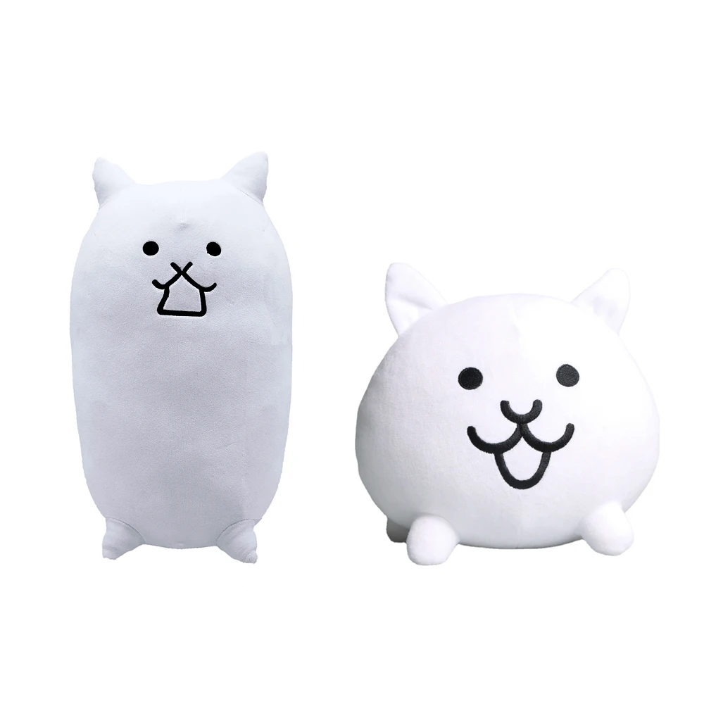 

20/39 см аниме игра битва Кошки мультфильм мягкие животные Белый Кот Мягкие игрушки набивные животные Рождественский подарок