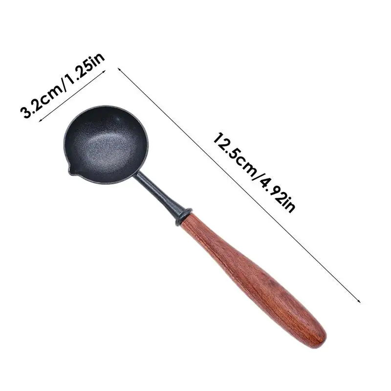Nowa łyżka do wosku uszczelniającego Anti-Hot Wood Handle Retro Wax Stamping Spoons Fire Paint Melting Firing Stamp Envelopes Invitations Gift