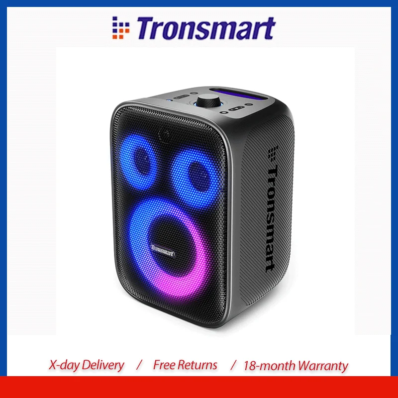 Enceinte Bluetooth Tronsmart Halo 200, puissante enceinte de fête avec basses profondes, système sonore 3 voies, entrée micro et guitare filaires, contrôle par application