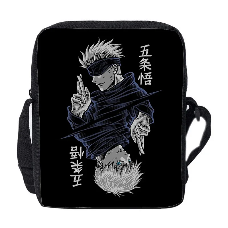 Anime giapponesi Jujutsu Borsa a tracolla Ragazzi Ragazze Borsa a tracolla Borse da donna Kaisen Gojo Satoru Yuji Itadori Borse a tracolla Regalo