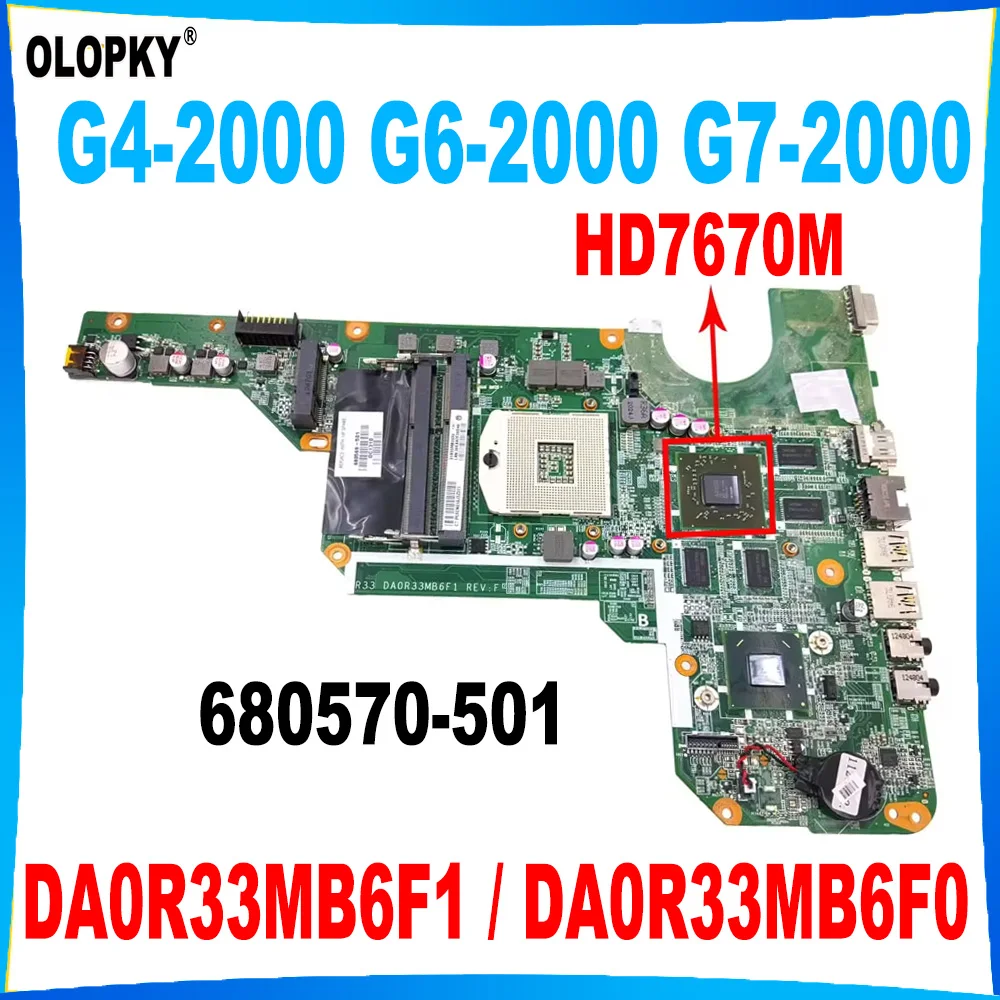 

DA0R33MB6F1 DA0R33MB6F0 for HP pavilion G4-2000 G6-2000 G7-2000 laptop motherboard 680569-001 680570-501 680570-001 HD7670M GPU