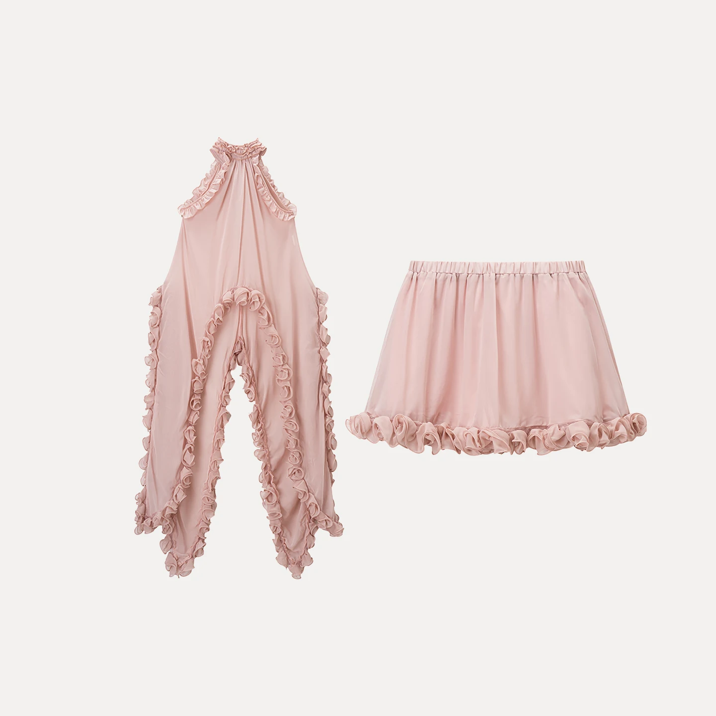 Sweet Sle losse Le vest en rok set dames Faion herfst 2025, tweedelig pak van Z-merk