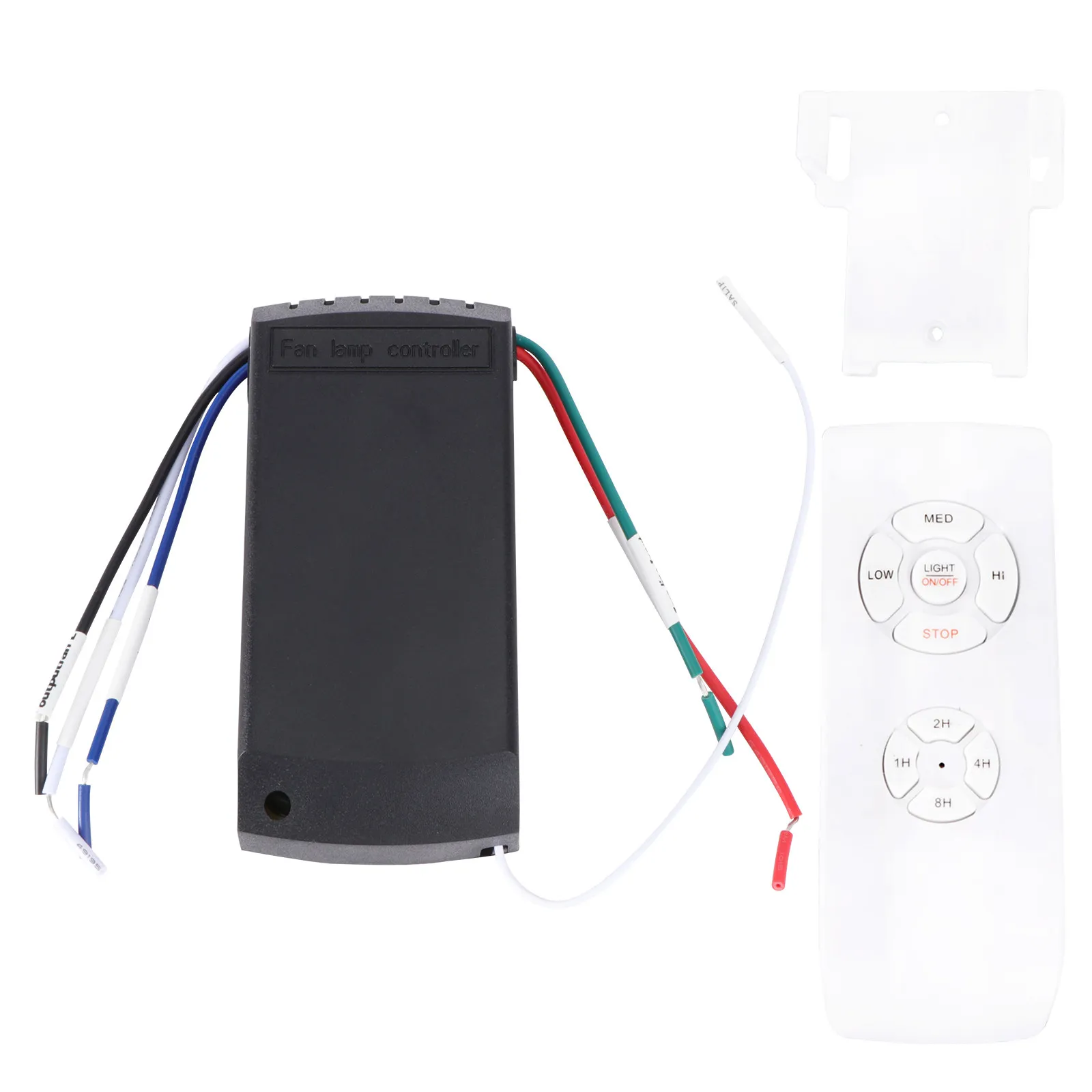 

Комплект дистанционного управления для потолочного вентилятора с подсветкой: передатчик, приемник, функция таймера на 1, 2, 4, 8 часов, простая установка для потолочных светильников на штанге