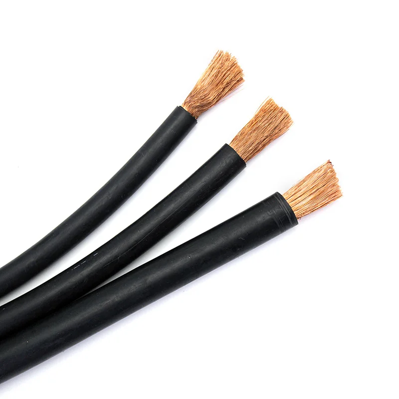 Rubber Copper Welding Cable 16mm 25mm 35mm 50mm 70mm 95mm Flexible Welding Machine Cable for 200 400 amp