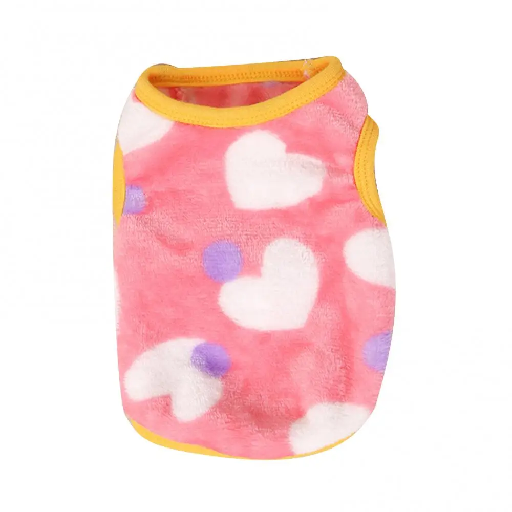 Warm Plush Dog Vest Fleece Plush Clothes Soft Stretchy Breathable Pet Clothes