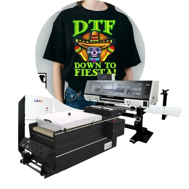 LEAF DTF Printer No Powder System i3200 Heads 60cm T shirt DTF Direct To Film DTF Printer For All Fabric