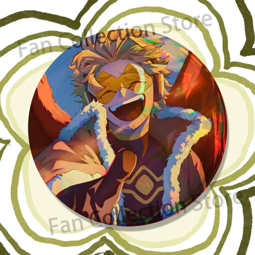 My H-Hero Anime Hawks Emaille-Pins, lustige Cartoon-Figuren, Abzeichen, Modeschmuck, Accessoires, runde Snap-in-Brosche für den Rucksack – Detail 12