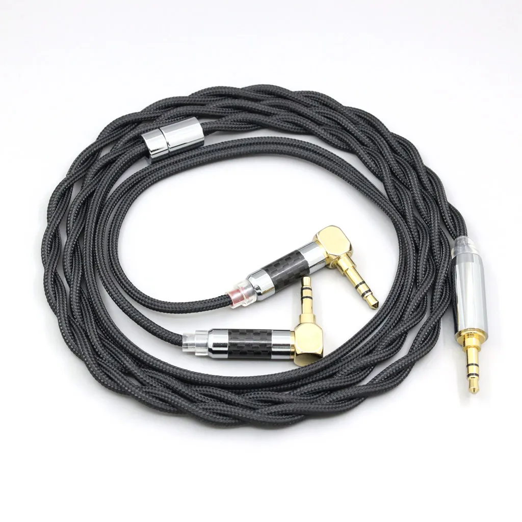 나일론 99% 순은 팔라듐 그래핀 골드 실드 케이블, Verum 1 One 헤드폰 헤드셋용, L 모양 3.5mm 핀 LN008300