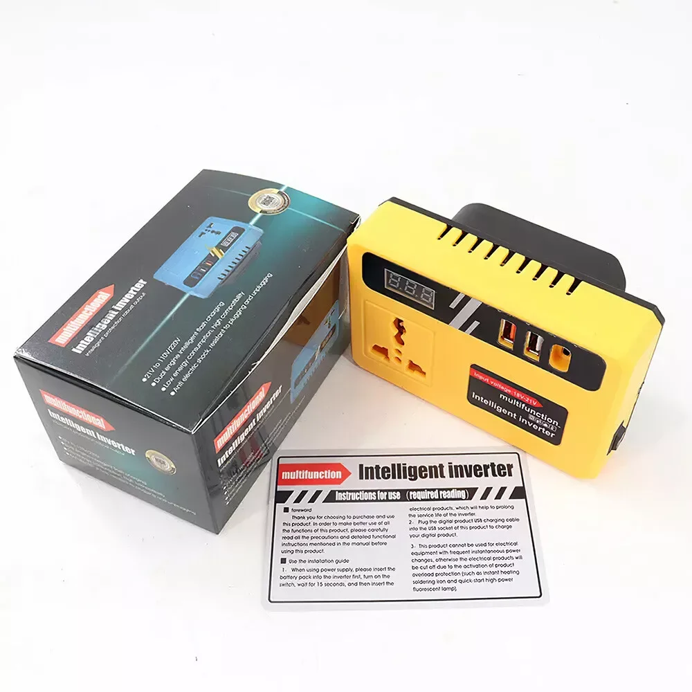 DC18V to AC 220V 150W Battery Inverter Power Inverter for Dewalt 18V 20V Battery