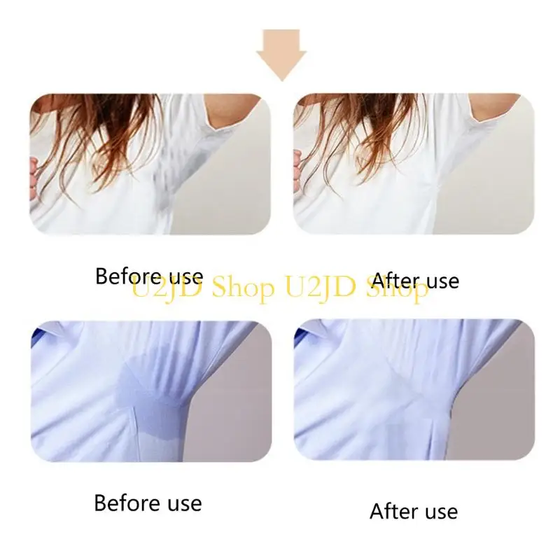 U2JD 12 Pieces Thin Disposable Armpit Pads Sweat Proof Invisible Summer Design