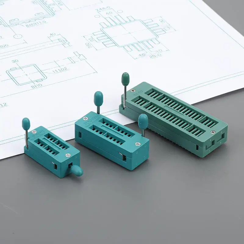 1PcsDurable Universal IC Locking Test Socket Multi Sizes 14P To 48P Wide Narrow Body For Electronic DIY Circuit Testing Projects