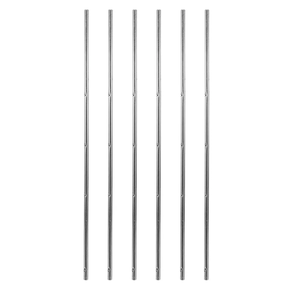 

6Pcs Heavy Duty Foosball Table Rods Iron Soccer Machine Rods Easy Installation Stability Enhancement Table Football Replacement