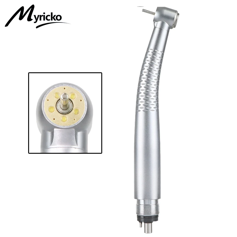 Dental 5 LED Light High Speed Handpiece Shadowless E-Generator Air Turbine Dentist Tips 2/4 Holes 5 Water Spray Equipment