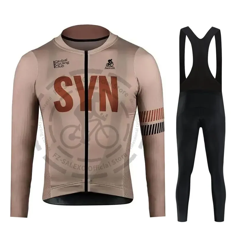 AliExpress salexo 2025 SYN Winter Thermal Fleece Cycling Jersey Bib Pants Set Ropa Ciclismo Bicycle MTB Clothing Road