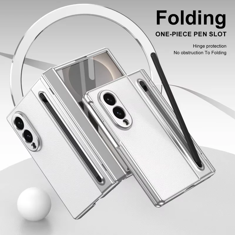 For Samsung Galaxy Z Fold 8 Wide 5G Case Skin-Friendly Matte Built-in Magnetic Wireless Charging All Inclusive Protective Cover