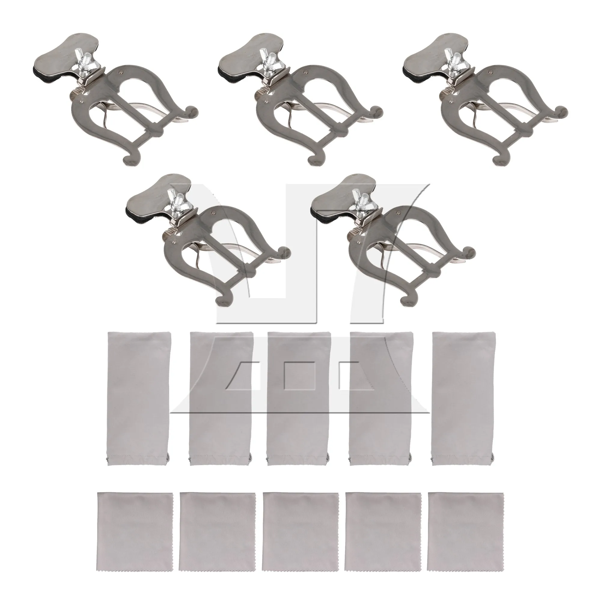 5 Pcs Silver Trombone Sheet Music Clip Holder Marching Lyre Replacement