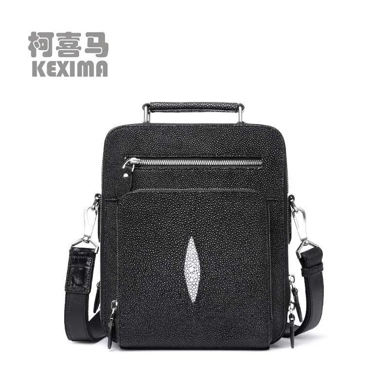 ouluoer single shoulder bag  business casual men handbag 2022 New arrivals stingray leather bag for male man bag