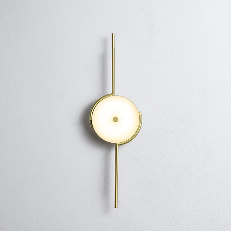 Minimalist Round Marble LED Wall Lamps Luxury Long Strip Wall Light Living Room Background Bedside Bedroom Aisle Hallway Sconces