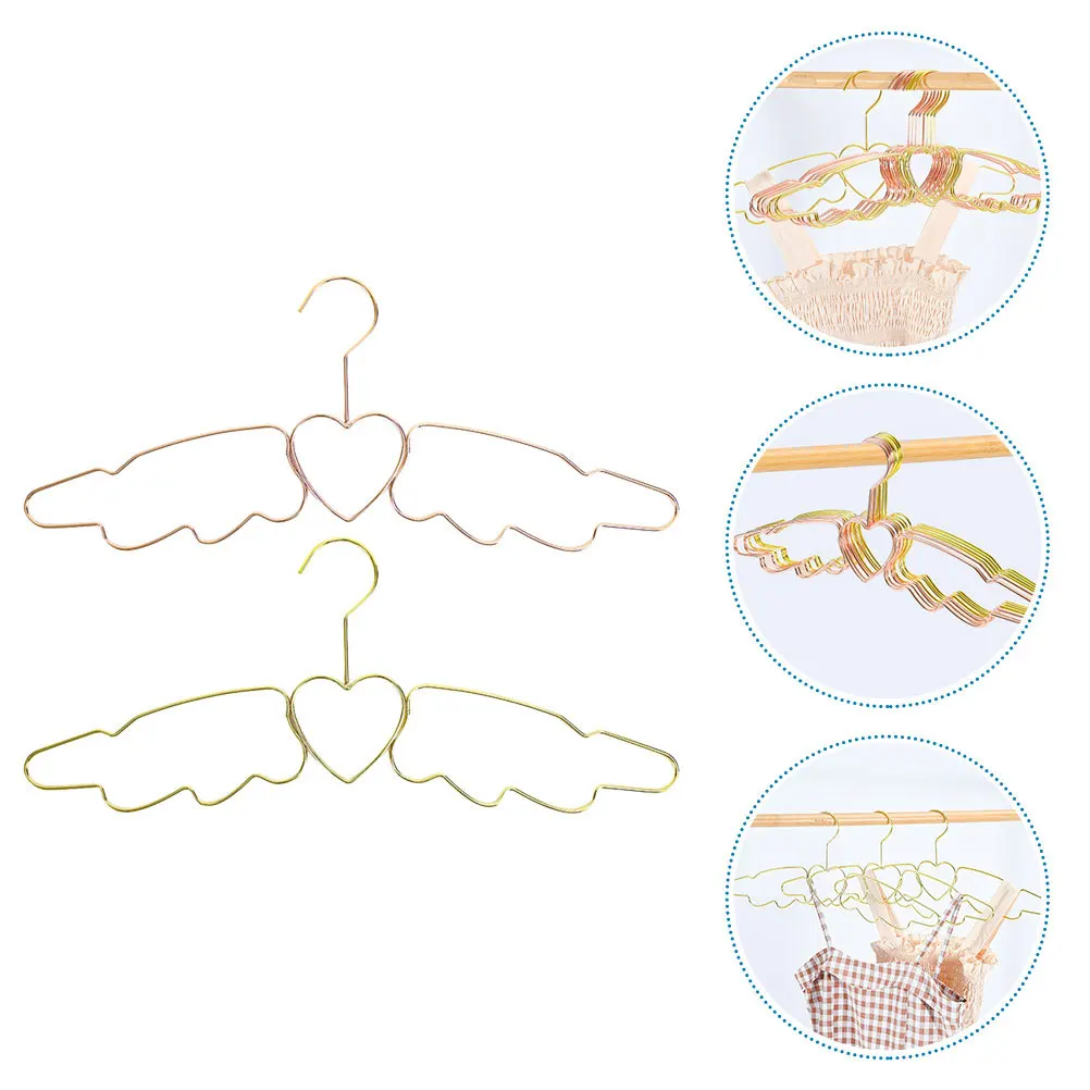 

4Pcs Angel Wing Metal Clothes Hangers Home Coat Hangers Anti-Slip Closet Organizer Non-Skid Clothes Holder