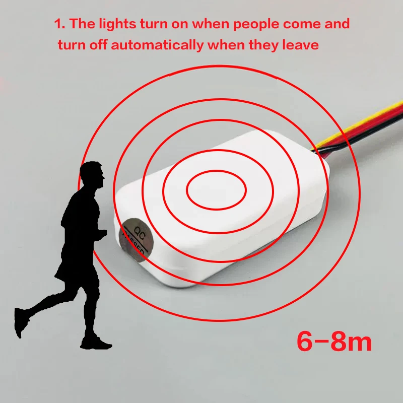 Mini Radar 360-degree sensor switch custom home smart sensor switch, radar sensor switch can penetrate glass walls