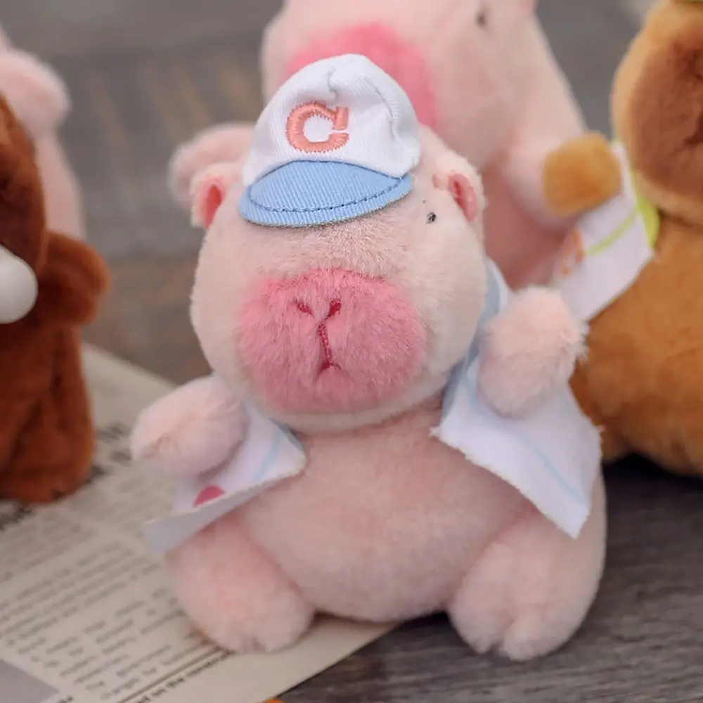 Geschenk Rosa Plüsch Capybara Schlüsselanhänger Spielzeug Niedliche Cartoon Capybara Anhänger Tasche Dekoration Weiche Flauschige Tierpuppe Geburtstagsgeschenk