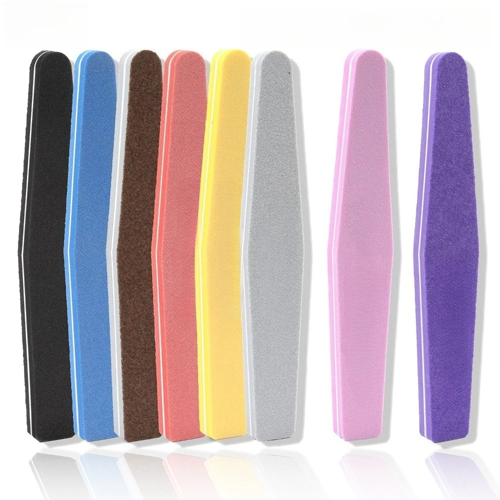 ตะไบเล็บสองด้าน บล็อกฟองน้ำหลากสีสำหรับขัดเล็บ ขัดเงา ตะไบเล็บ แถบขัดเงา อุปกรณ์ทำเล็บมือและเล็บเท้า