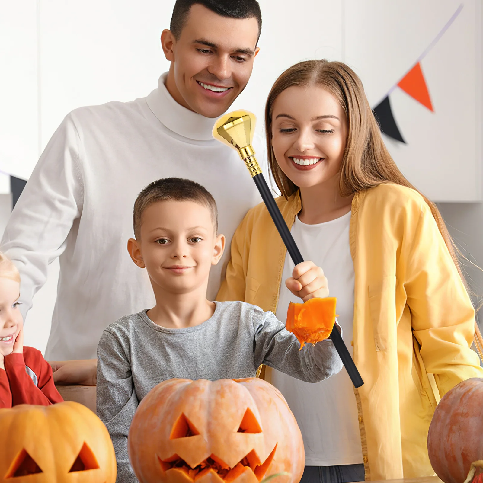 

Decorative Cane Prop King Scepter Cosplay Accessory for Halloween Masquerade Theme Party Stage Performance King Wand Prop