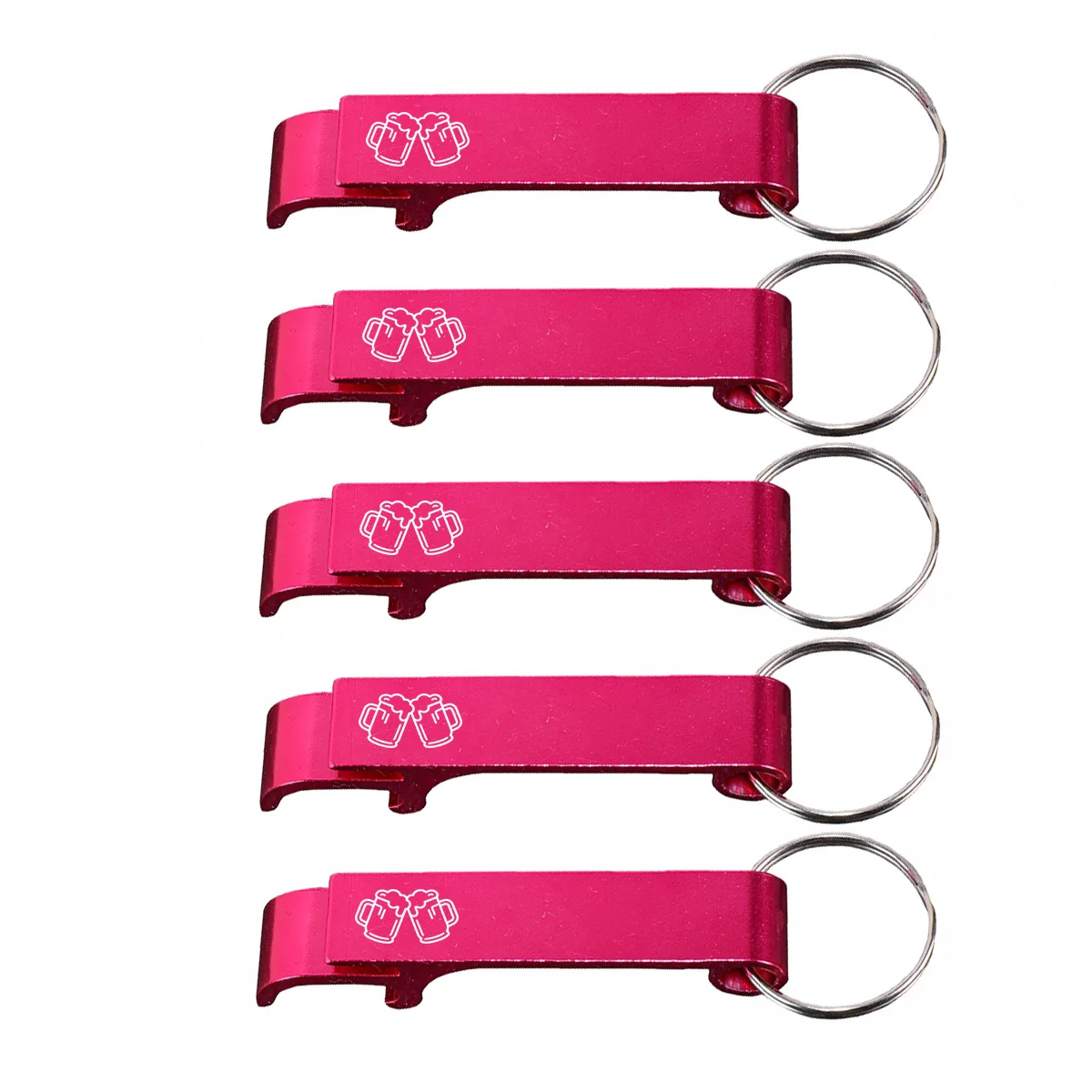 5pcs Custom Name Keychain Aluminum Alloy Set