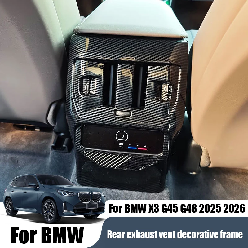 For BMW X3 G45 G48 2025 2026 Rear exhaust vent decorative frame ABS material interior modification part