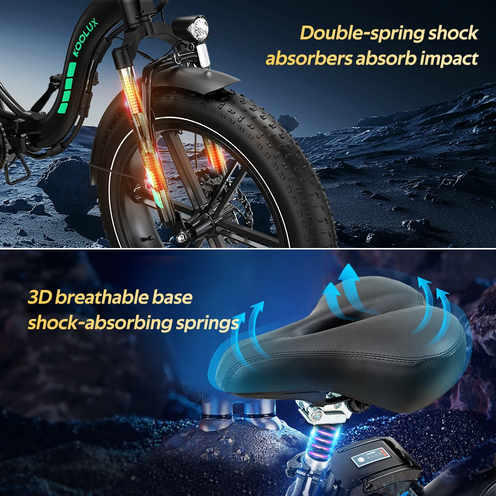 Hot Selling Long-Range 20*4 Inch Fat Tire 7 Speed 48V Foldable City Electric Bike with Lowest Wholesale Price - view 4