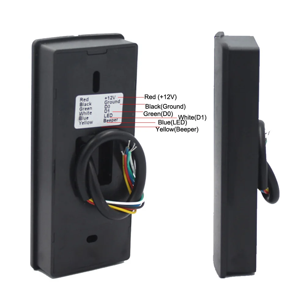 IP68 Waterproof Wiegand 26 Output 125Khz/13.56Khz RFID Proximity Card Reader Access Control Slave Reader UP002