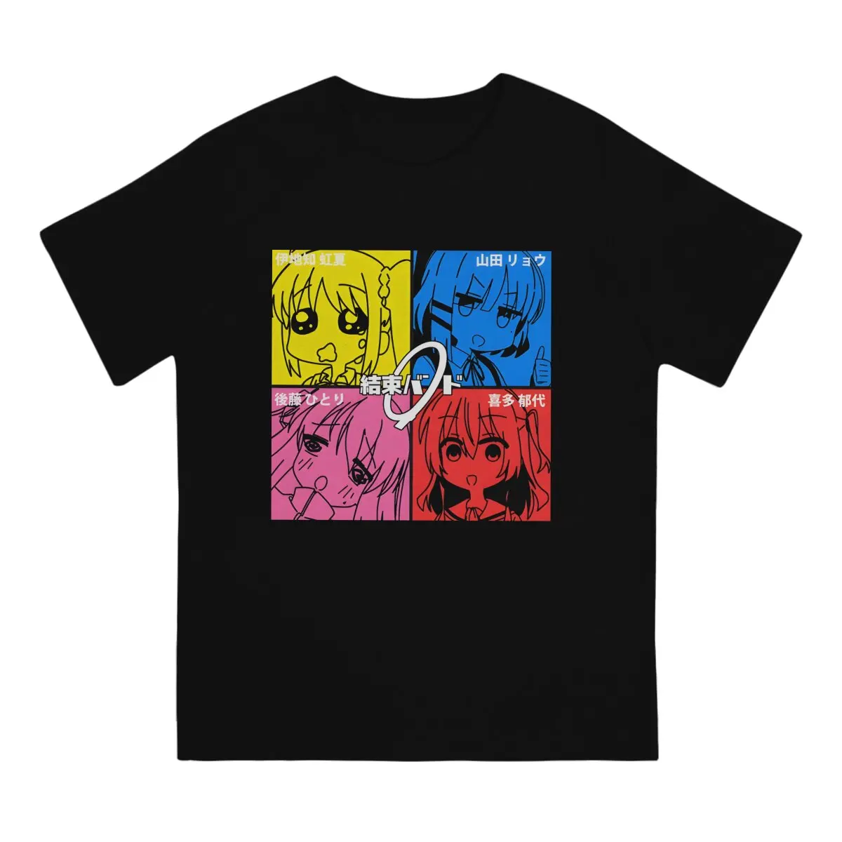 Kessoku Band Men's TShirt Expression Distinctive T Shirt Harajuku Streetwear New Trend