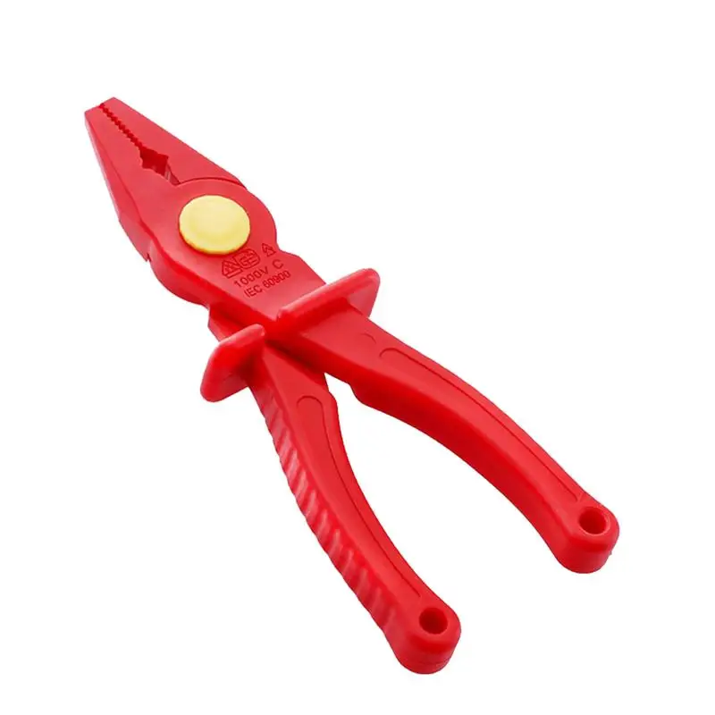 Electrician Needle Nose Pliers Flat Nose Multipurpose Pliers 1000V Insulated VDE Needle Nose Pliers Anti-magnetic Anti-Slip