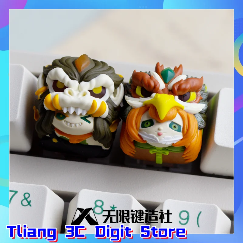 

Twelve Zodiac Series Theme Keycaps Mechanical Keyboard Cute Creative Personality Resin PC Gaming Keyboard Customized Keycaps