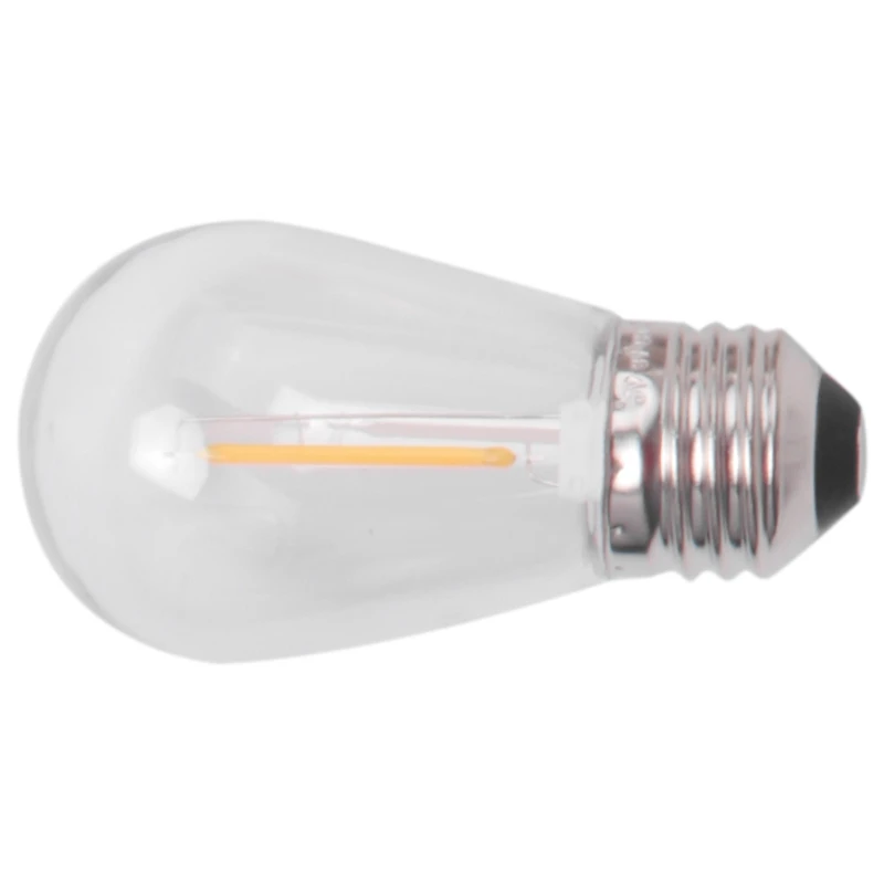 A21I-15 Pack 3V LED S14 استبدال المصابيح الكهربائية شاتيربروف في الهواء الطلق سلسلة مصابيح كهربائية بيضاء دافئة