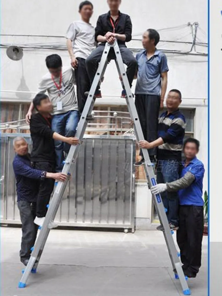 Technical multifunctional folding ladder project herringbone household telescopic ladder little giant ladder