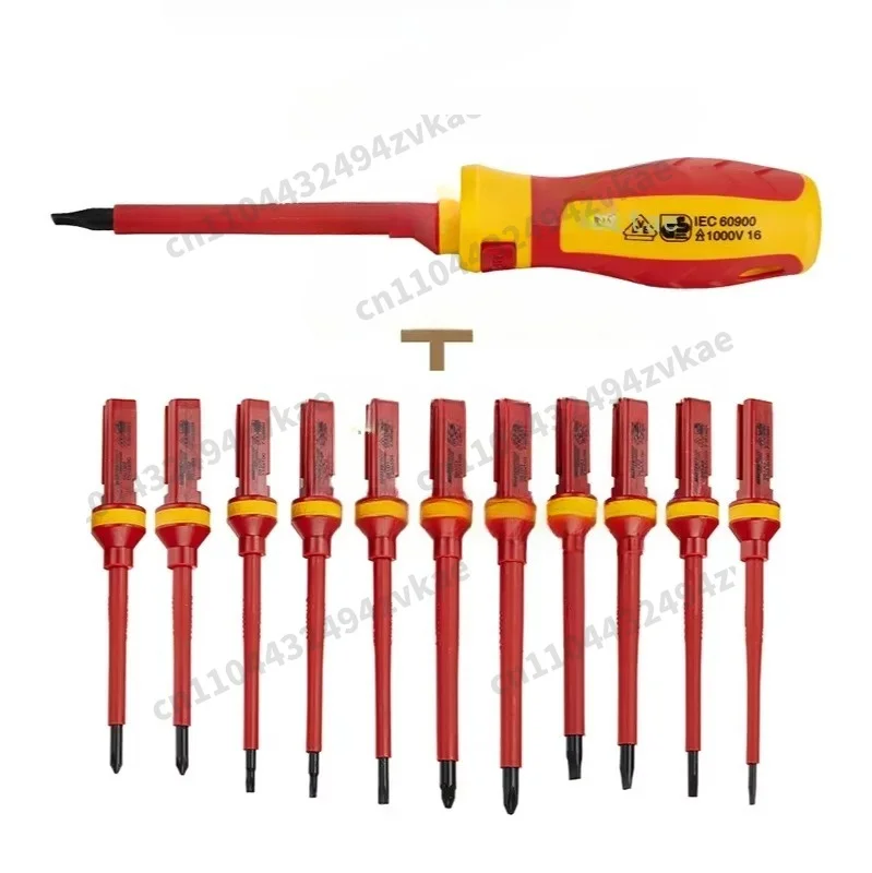 1000v 13pcs  screwdriver set Insulated Screwdrivers Sets with Magnetic Slotted Torx Bits Impact Electrician Repair Tools Kit