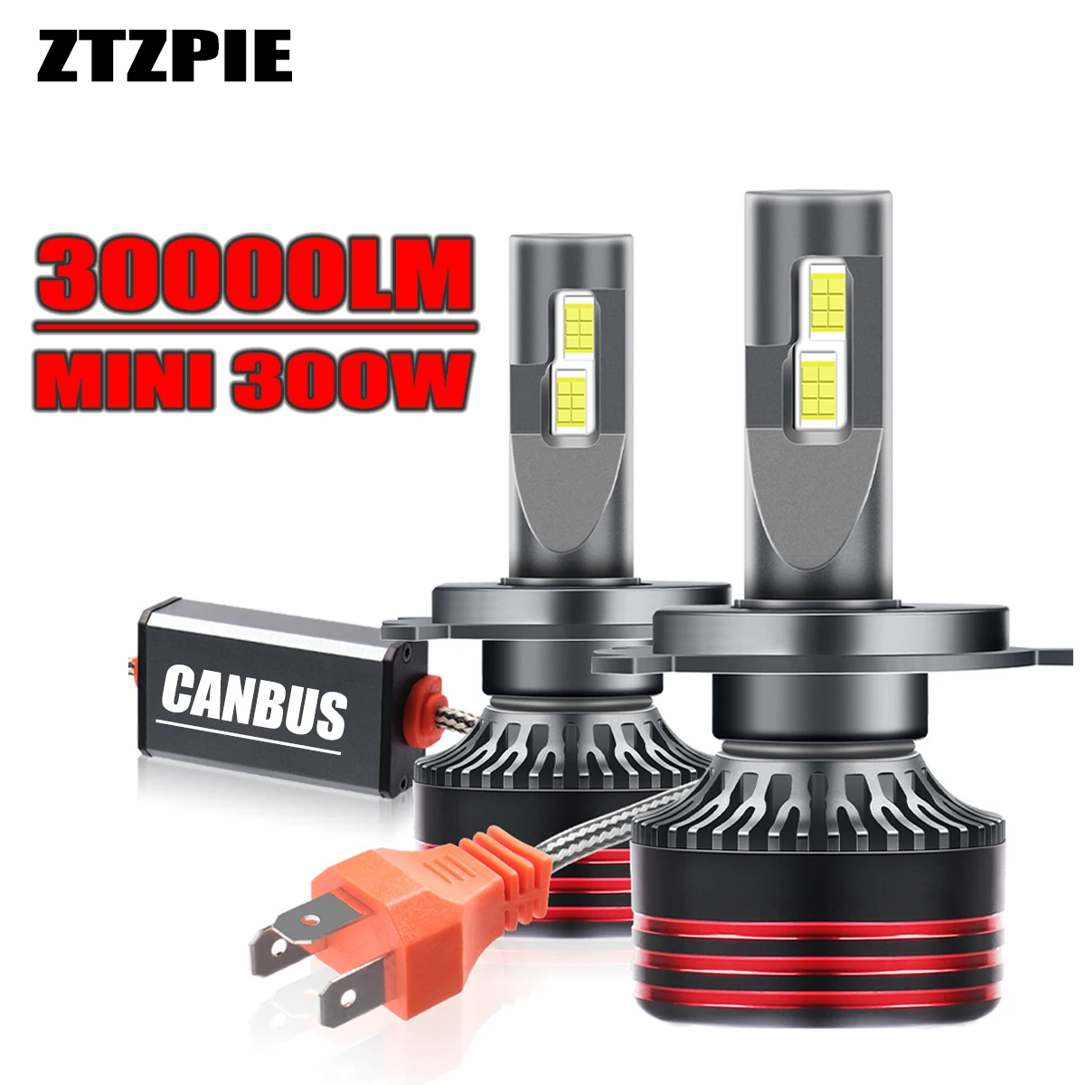 

ZTZPIE 6000K HB3 HB4 9005 9006 H1 H7 H4 H11 Led Bulb Canbus 12V CSP 3570 High Power Car Headlight Copper Tube Light 300W 30000LM