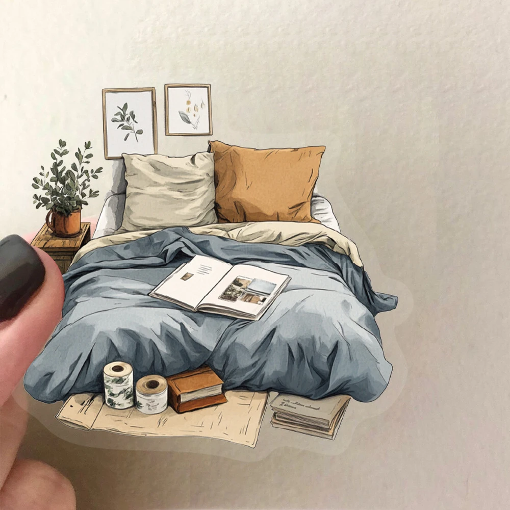 10/30/50pcs Retro Transparent Home Furnishing Cartoon Stickers DIY Laptop Notebook Fridge Suitcase Decoration Sticker Decals