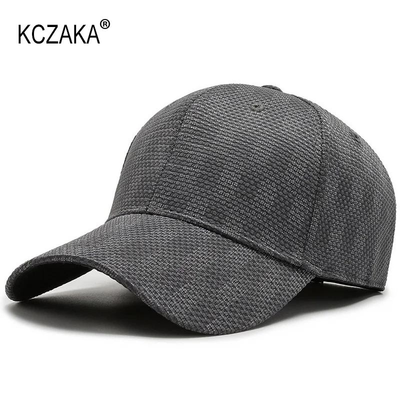 Men\'s Full Closed Baseball Caps Casual Plaid Polyester Snapback Caps Spring Summer Stretchy Caps Gorras Bone Male Trucker Hat